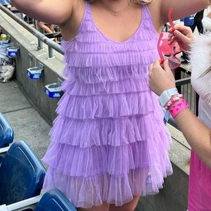 Dana tulle mini dress - lavender